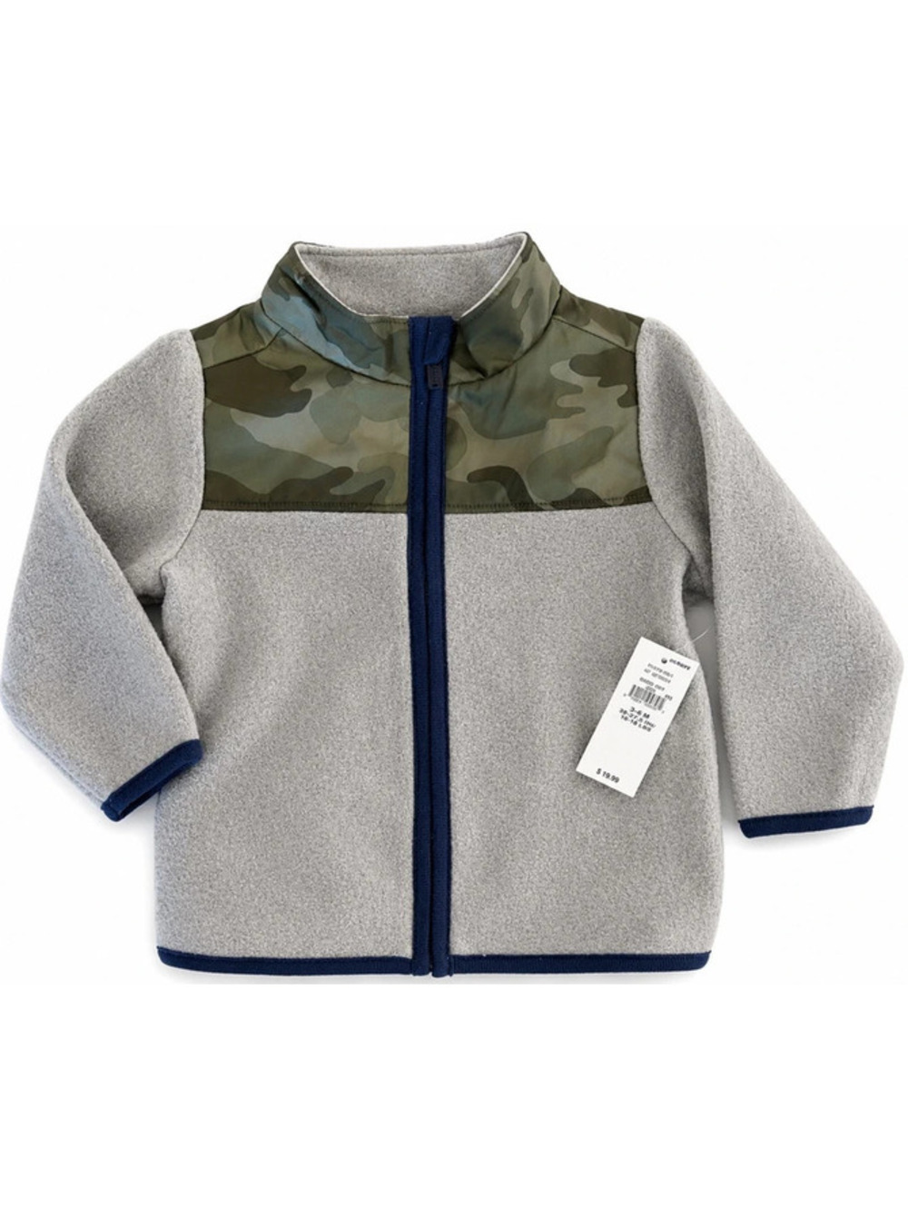 Toddler Boys' Fleece Jacket with Camouflage Detail